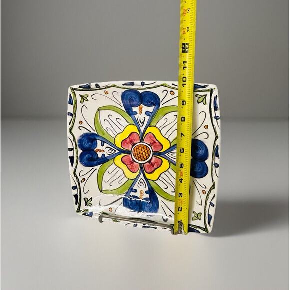 Vintage International Silver Serving Plate Platter Hand Painted Silverplated - Picture 7 of 12